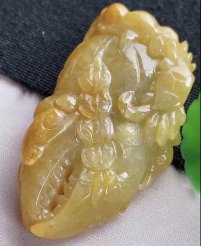 Càng cua hoàng tông phỉ Ngọc phỉ thuý tự nhiên Jadeite loại A -NT914