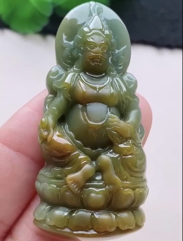 Mặt dây Thiên vương Ngọc phỉ thuý tự nhiên Jadeite loại A -NT939