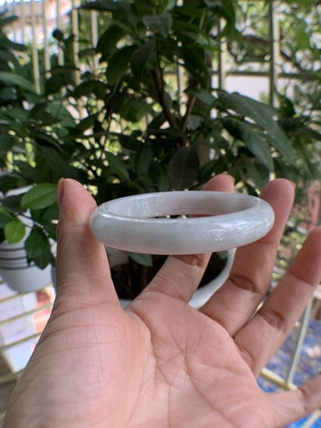 Vòng tay ni52 bản hẹ Ngọc phỉ thúy tự nhiên loại A -NT872