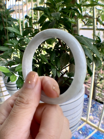 Vòng tay ni52 bản hẹ Ngọc phỉ thúy tự nhiên loại A -NT872