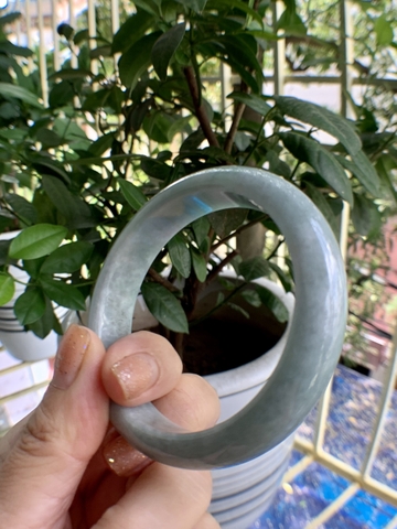 Vòng tay ni55 bản hẹ  Ngọc phỉ thúy tự nhiên loại A -NT869