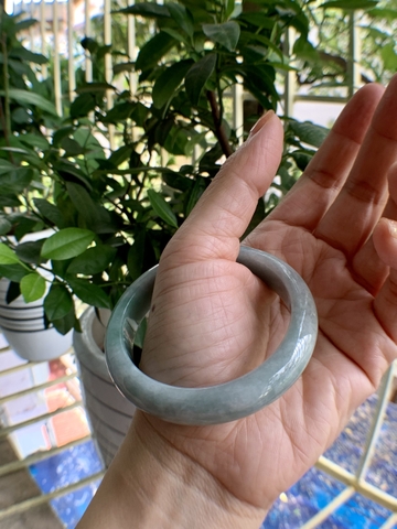 Vòng tay ni55 bản hẹ  Ngọc phỉ thúy tự nhiên loại A -NT869