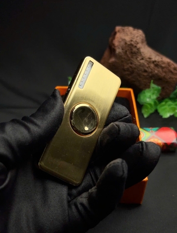 NT1374 Bật lửa điện khảm ngọc phỉ thuý tự nhiên (JADEITE A)