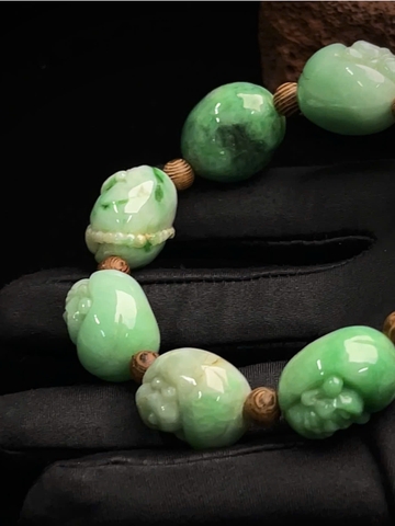 NT1407 Bát diện Hoan Hỉ Phật ngọc phỉ thúy tự nhiên ( Jadeite A)