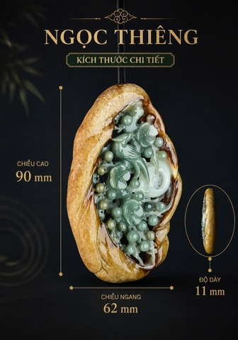 NT1420  HỶ TƯỚC KHAI HOA, PHÚ QUÝ CÁT TƯỜNG ngọc phỉ thuý tự nhiên ( JADEITE A)
