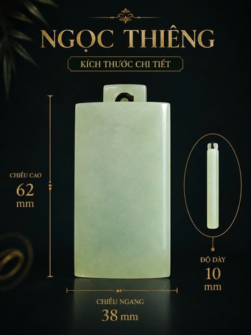 NT1423 Mặt dây VÔ SỰ BÀI ngọc phỉ thuý tự nhiên ( JADEITE A)