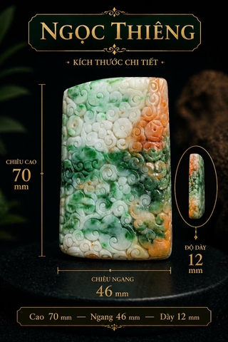 NT1428 Mặt dây CÁT TƯỜNG NHƯ Ý ngọc phỉ thuý tự nhiên ( JADEITE A)