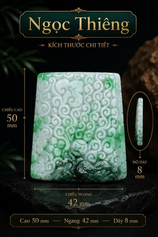 NT1429 Mặt dây CÁT TƯỜNG NHƯ Ý ngọc phỉ thuý tự nhiên ( JADEITE A)