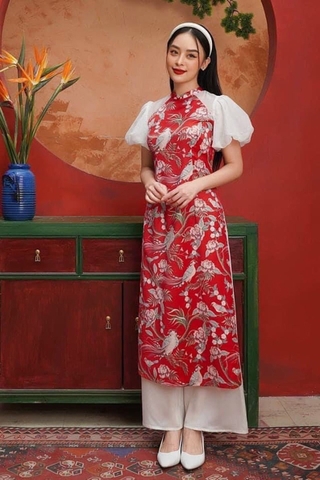 ao-dai-hoa-tiet-do-hong-tay-phong-vn-long-dress