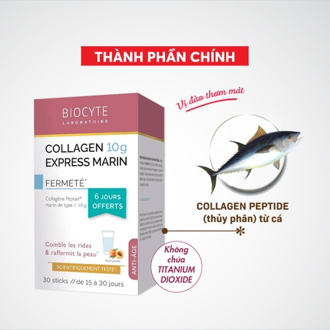 Combo 2 B03C Thực phẩm bảo vệ sức khỏe Collagen Express (Marin) - Biocyte