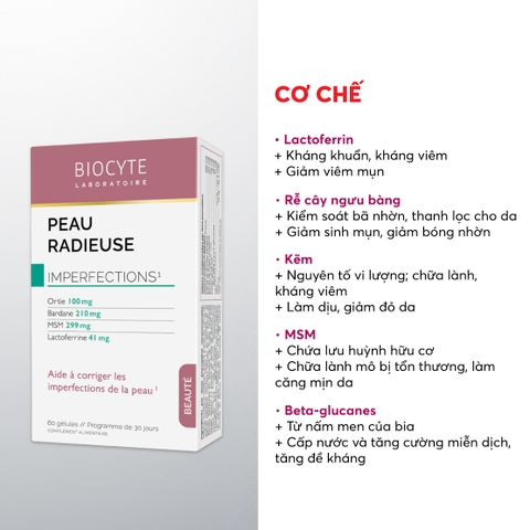 Combo 2 B07 Thực phẩm bảo vệ sức khỏe Peau Radieuse - Biocyte