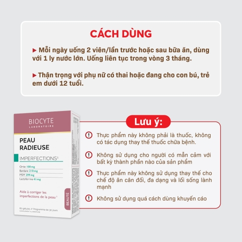B07 Thực phẩm bảo vệ sức khỏe Peau Radieuse - Biocyte