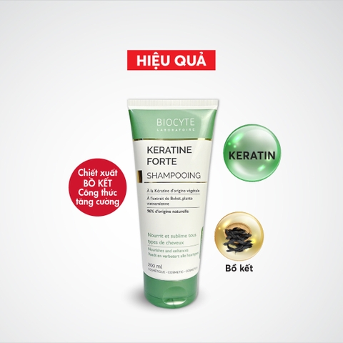 Combo 2 B12 Dầu gội hỗ trợ giảm gãy rụng tóc Keratine Forte Shampooing - Biocyte