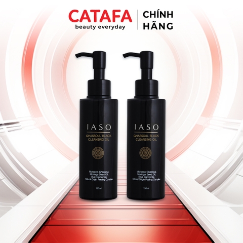 Combo 2 I54 Dầu tẩy trang Ghassoul Black Cleansing Oil - IASO