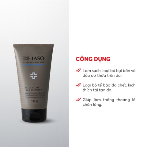 D17 Sữa rửa mặt cho nam giới Skincare For Men Multi-Action Foam Cleanser - Dr IASO