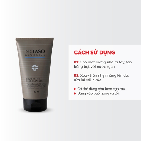 D17 Sữa rửa mặt cho nam giới Skincare For Men Multi-Action Foam Cleanser - Dr IASO