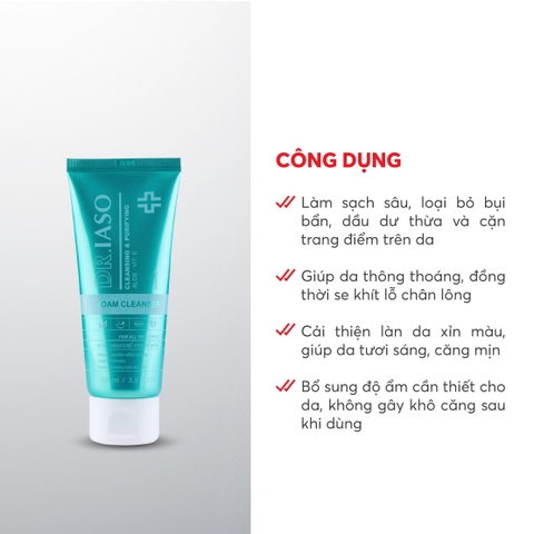 Combo 2 D32 Sữa rửa mặt Foam Cleanser - Dr IASO