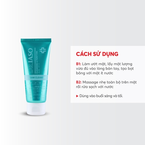 Combo 2 D32 Sữa rửa mặt Foam Cleanser - Dr IASO