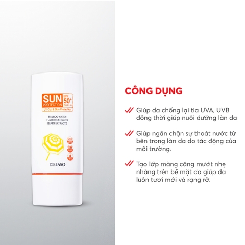 Combo 2 D38 Kem chống nắng Sun Protection SPF50+/PA++++ - Dr IASO