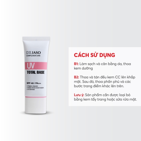 D39 Kem nền chống nắng UV Total Base SPF 46 / PA+++ - Dr IASO