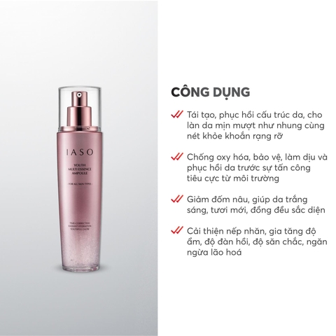 I82 Tinh chất giúp làm sáng da và giảm nếp nhăn Youth Multi Essence Ampoule - IASO