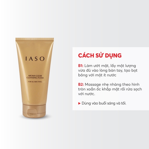 Combo 2 I01 Sữa rửa mặt Aroma Clear Cleansing Foam - IASO