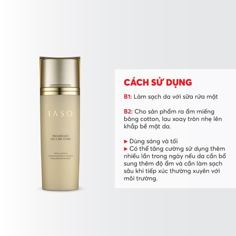 I17 Nước cân bằng da giúp giảm nếp nhăn Progressive Age Care Toner - IASO