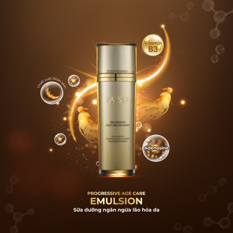 I18 Sữa dưỡng ẩm giúp săn chắc da và giảm nếp nhăn Progressive Age Care Emulsion - IASO