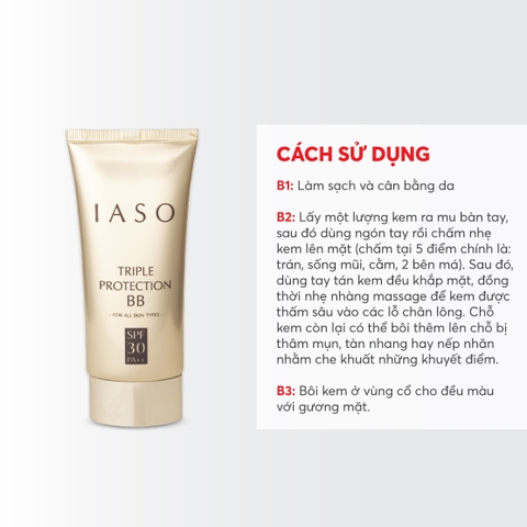 I30 Kem nền trang điểm Triple Protection BB SPF30 PA++ - IASO