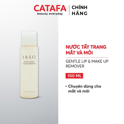 I42 Nước tẩy trang mắt và môi Gentle Lip & Eye Make Up Remover - IASO