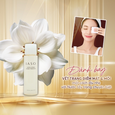 I42 Nước tẩy trang mắt và môi Gentle Lip & Eye Make Up Remover - IASO
