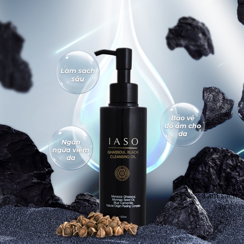 I54 Dầu tẩy trang Ghassoul Black Cleansing Oil - IASO