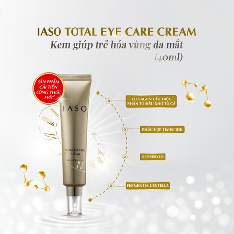 I59 Kem dưỡng vùng mắt giúp làm sáng da và giảm nếp nhăn Total Eye Care Cream - IASO