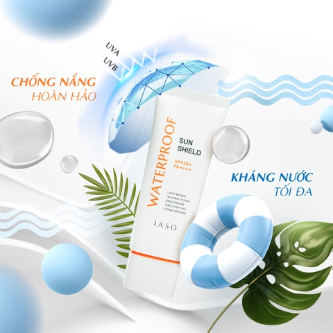 Combo 2 I72 Kem chống nắng Sun Shield SPF50+/PA++++ - IASO