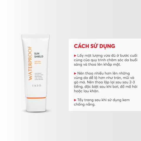 Combo 2 I72 Kem chống nắng Sun Shield SPF50+/PA++++ - IASO