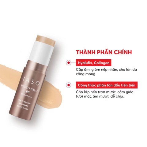 I75 Kem nền trang điểm Youth Balm BB SPF 50+/PA++++ - IASO