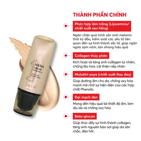 Combo I76 + I69 (Hana Cream SPF50+/PA+++ & Smart Powder Pact SPF30/PA+++ #21) - IASO