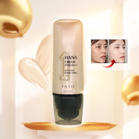 I76 Kem nền chống nắng dưỡng ẩm da Hana Cream SPF50+/PA+++ - IASO