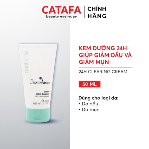 J10 Kem dưỡng 24h giúp giảm dầu, hỗ trợ ngăn ngừa mụn Clearing Cream - Jean d'Arcel