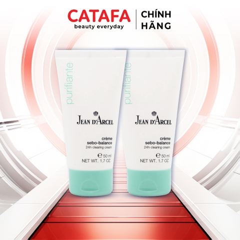Combo 2 J10 Kem dưỡng 24h giúp giảm dầu, hỗ trợ ngăn ngừa mụn Clearing Cream - Jean d'Arcel