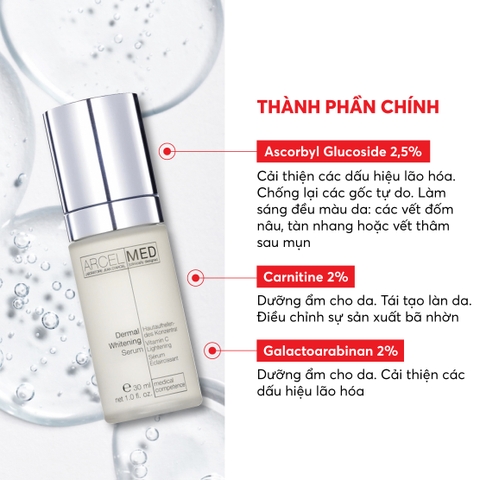 J106 Tinh chất giúp làm trắng sáng da và mờ vết nám Dermal Whitening Serum - Jean d'Arcel