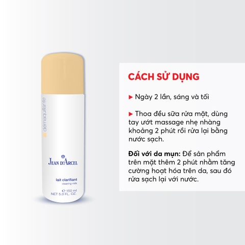 Combo 2 J107 Sữa rửa mặt Clearing Milk - Jean d'Arcel