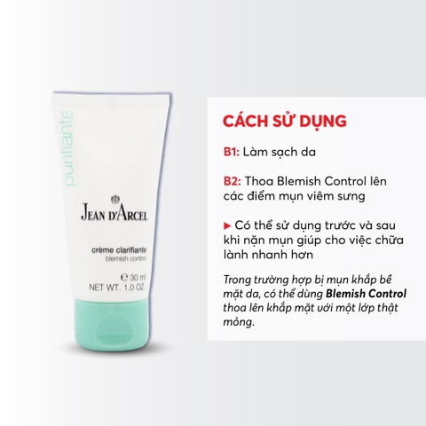 J11 Kem dưỡng giúp giảm mụn Blemish Control - Jean d'Arcel