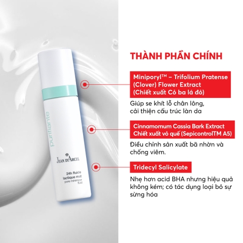 J112 Sữa dưỡng giúp giảm bóng nhờn, se khít lỗ chân lông Pore Minimizer Fluid - Jean d'Arcel