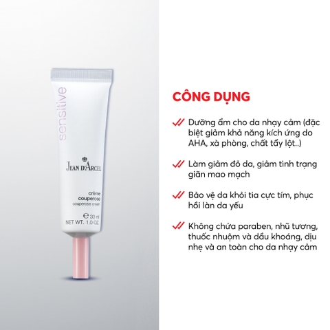 Combo 2 J118 Kem Couperose dưỡng ẩm và làm dịu da nhạy cảm Couperose Cream - Jean d'Arcel