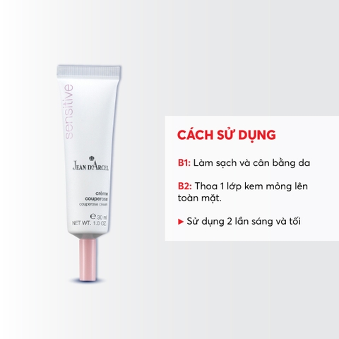 Combo 2 J118 Kem Couperose dưỡng ẩm và làm dịu da nhạy cảm Couperose Cream - Jean d'Arcel