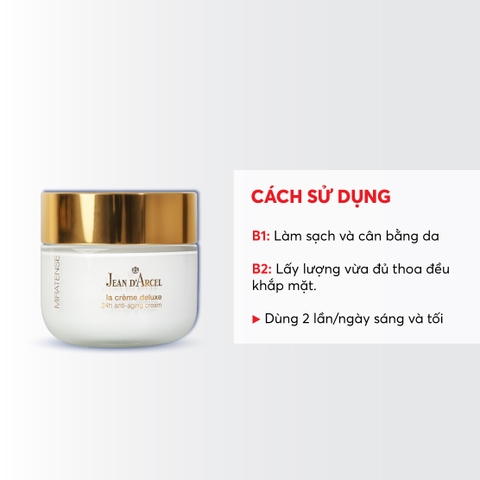 J152 Kem dưỡng De Luxe giúp giảm nhăn và chảy xệ da La Crème De luxe - Jean d'Arcel