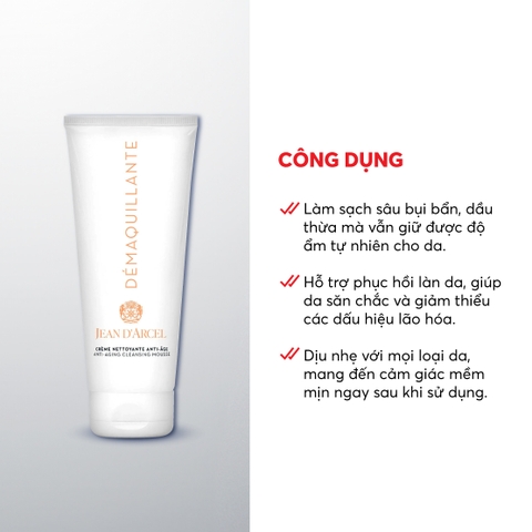 J217 Sữa rửa mặt Anti - Aging Cleansing Mousse - Jean d'Arcel
