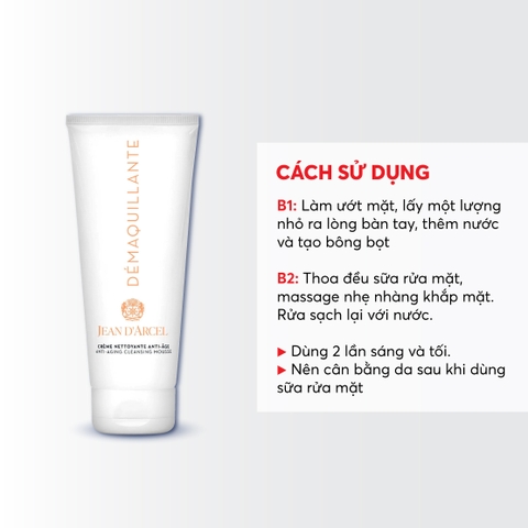 J217 Sữa rửa mặt Anti - Aging Cleansing Mousse - Jean d'Arcel