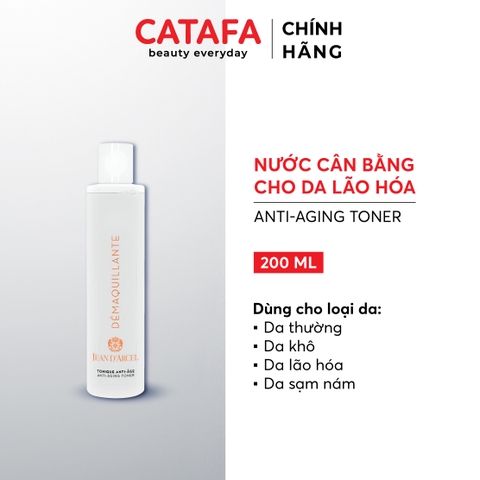 J218 Nước cân bằng Anti-aging giúp dưỡng ẩm và làm mịn da lão hóa Anti-Aging Toner - Jean d'Arcel